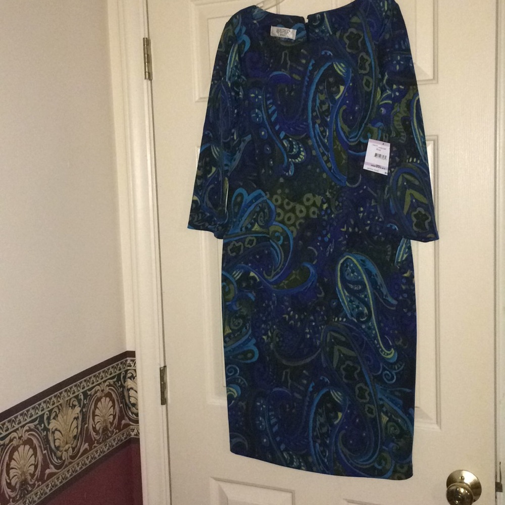 Kasper Dress Paisley L/S Size 6 NWT Career